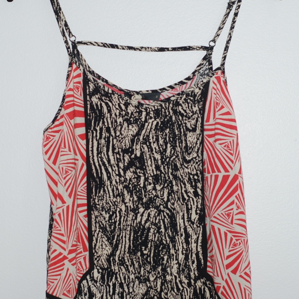 NWT Black & Cream Shorts Romper Sz M